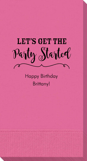 Let's Get the Party Started Guest Towels